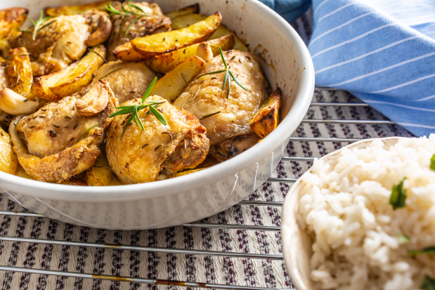 Poulet tendre aux olives et citron